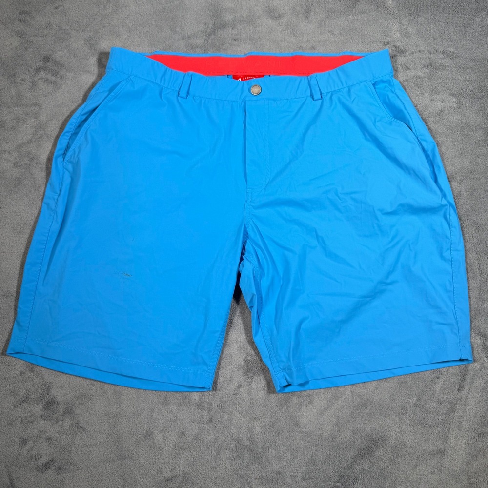 Redvanly Mens XXL Blue Performance Golf Shorts Flat Front Athletic Activewear